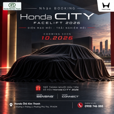 Honda City Facelift 2026: Diện mạo mới, trải nghiệm mới