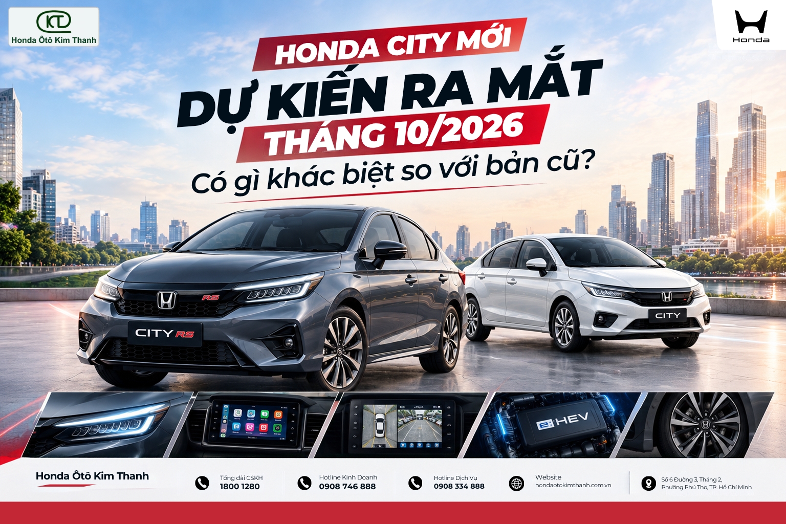 Honda City mới dự kiến ra mắt tháng 10/2026 có gì khác biệt so với bản cũ?