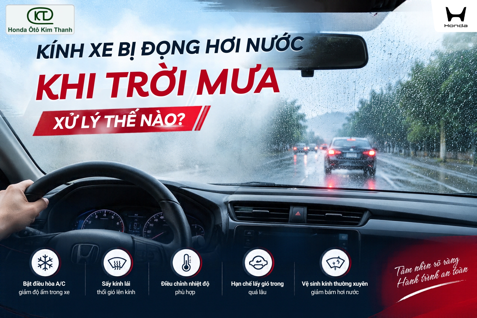 Kính Xe Bị Đọng Hơi Nước Khi Trời Mưa: Nguyên Nhân Và Cách Xử Lý Hiệu Quả