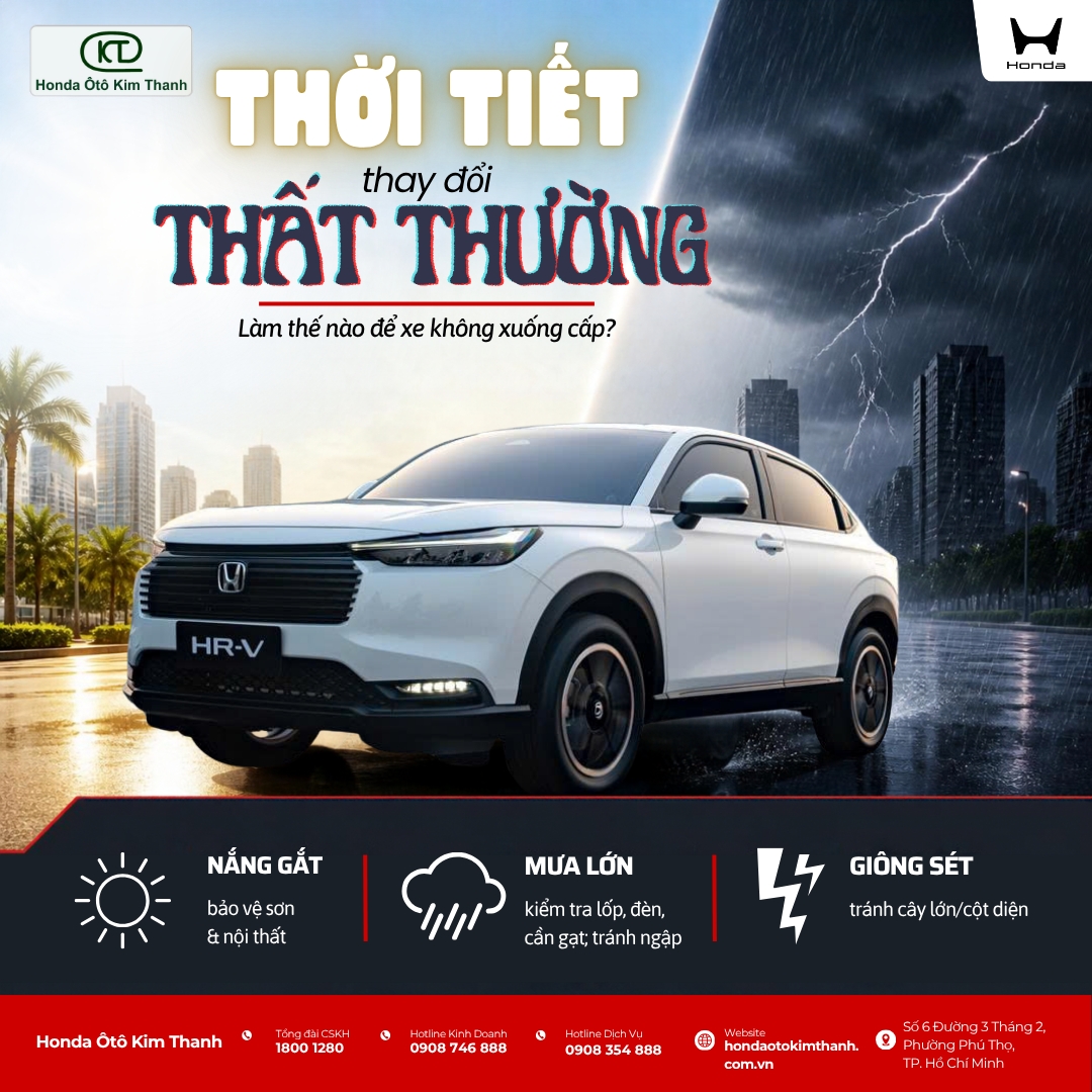 Sáng nắng, chiều mưa, khuya sấm sét: Làm sao để ô tô luôn bền đẹp trước thời tiết thất thường?