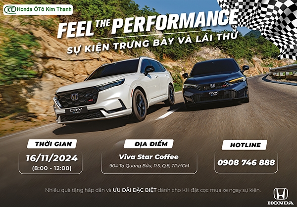 Sự kiện lái thử xe Honda - FEEL THE PERFOMANCE đặc biệt tháng 11/2024