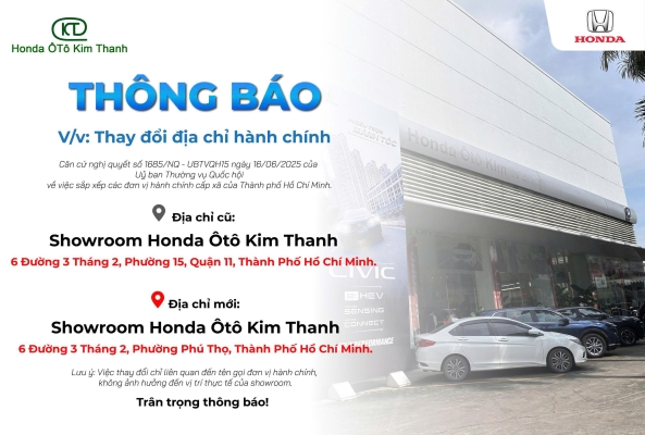 THÔNG BÁO THAY ĐỔI ĐỊA CHỈ HÀNH CHÍNH